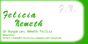 felicia nemeth business card